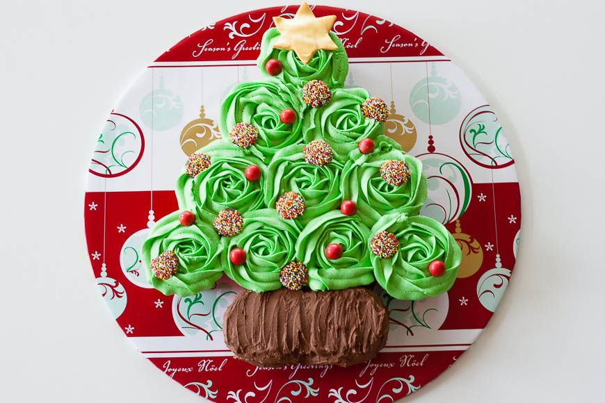Christmas 2013 - Christmas Tree Cupcake Cake - Cath's Cookery Creations